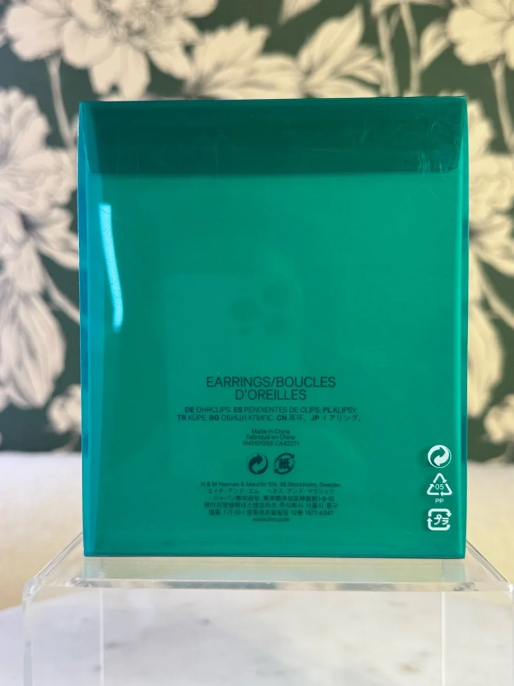 Marni x H&M LIMITED EDITION Green Statement Drop Earrings NIB